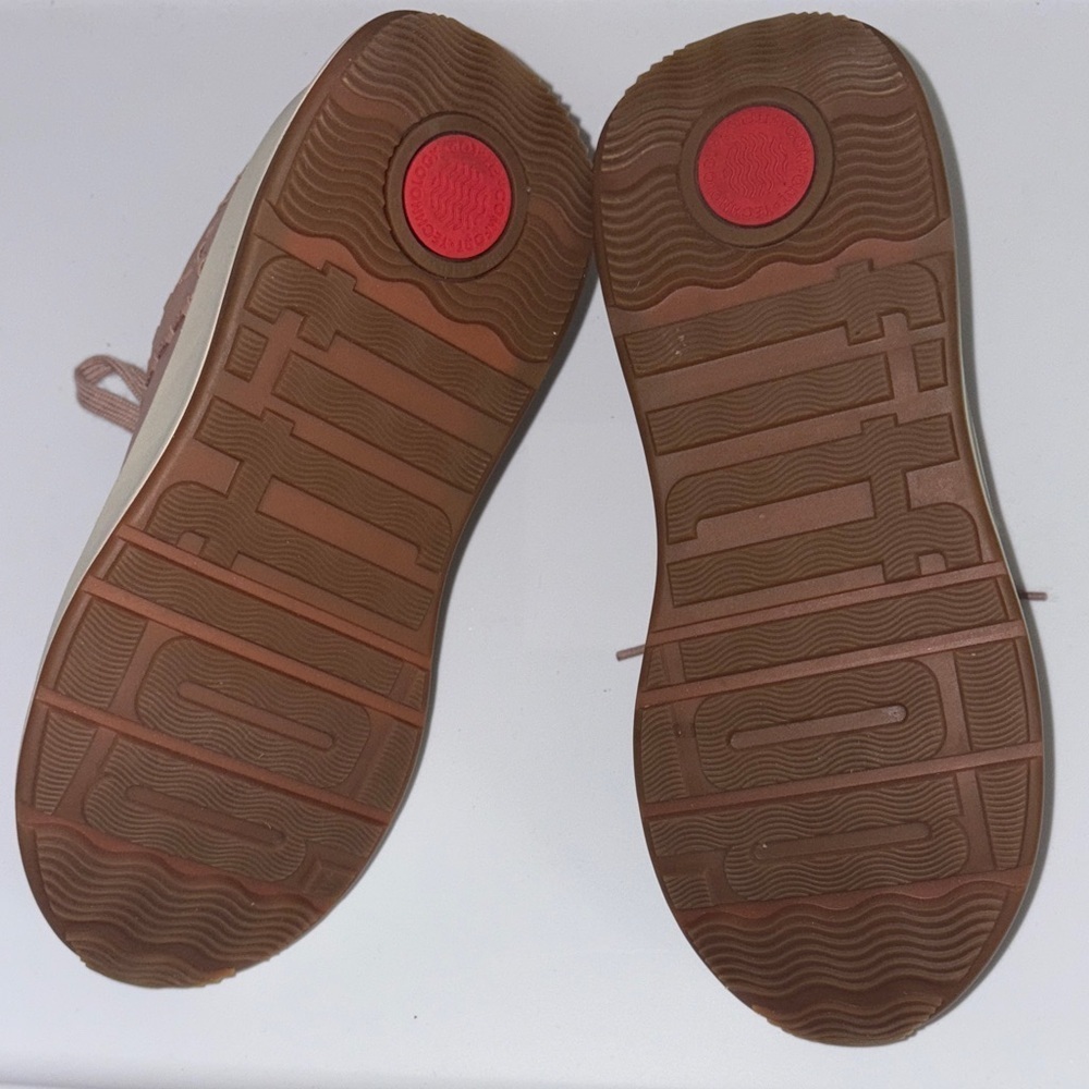 Fitflop Taupe Leather Lace-Up Sneakers - Picture 7 of 7